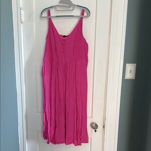 Vibrant Pink Sleeveless Dress